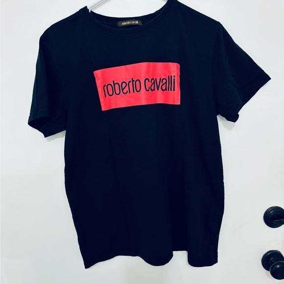 Roberto Cavalli Black T-Shirt for Men - Picture 2 of 7